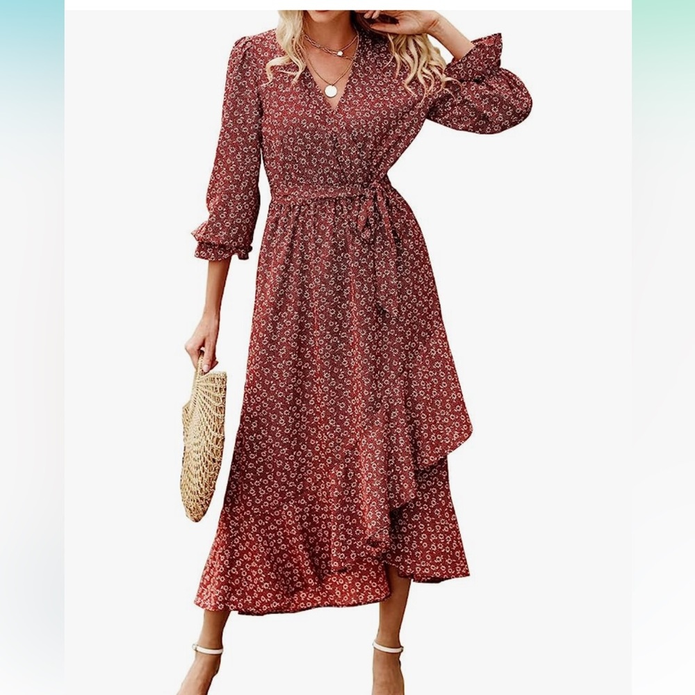 BTFBM Floral MIDI Dress